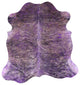 Purple Metallic Cowhide Rug 6' 6" X 6' 4" C2105