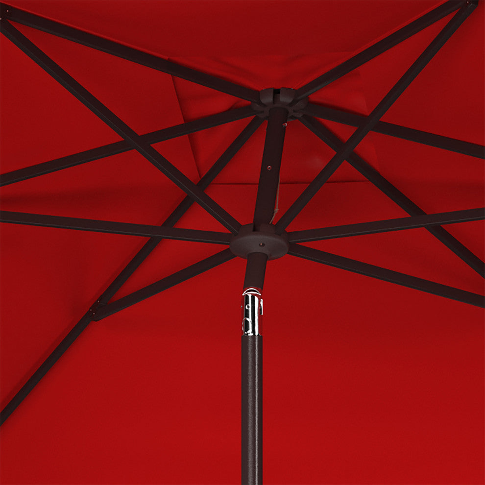 Safavieh Milan 7.5'Square Umbrella, Red