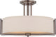 Nuvo 3-Light Gemini Close-to-Ceiling Light Fixture, Hazel Bronze