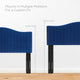 Tufted Platform Bed Frame, Full Size, Velvet, Blue Navy, Modern Contemporary