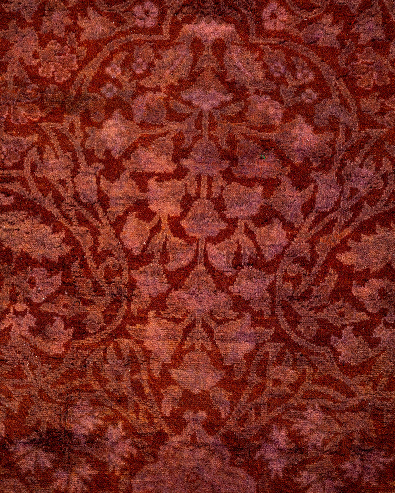 Fine Vibrance, One-of-a-Kind Hand-Knotted Runner Rug Red, 2' 6" x 8' 6"