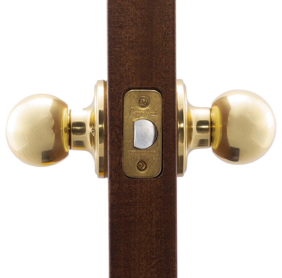 Passage Knob, Polished Brass