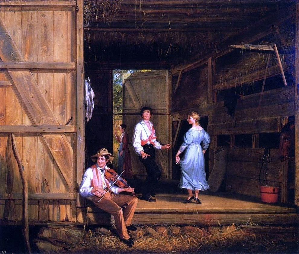 William Sidney Mount Dancing on the Barn Floor Gallery Wrapped Canvas Print