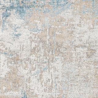 Haleena Alerra Gold/Blue Polyester Blend Area Rug, 8'6"x11'6"