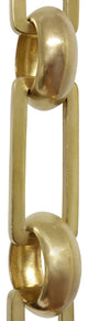 RCH Hardware Brass Rectangle Chandelier Chain, Various Finishes, Acid Dipped, U5
