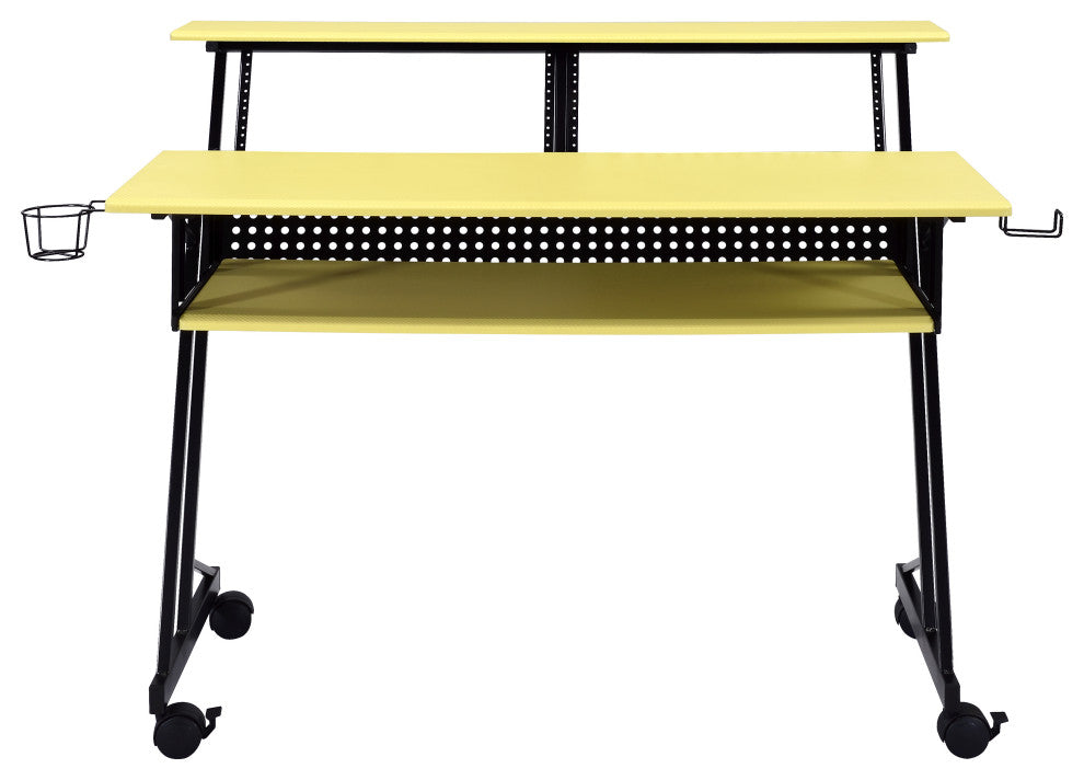 ACME Suitor Music Recording Studio Desk, Yellow and Black