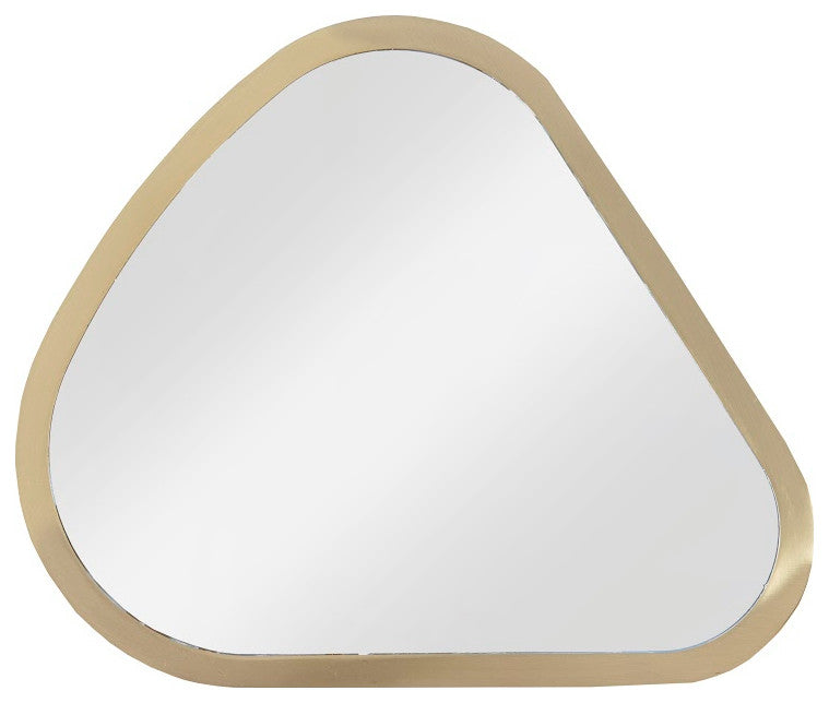 Pebble Mirrors, Set of 4, Brushed Brass