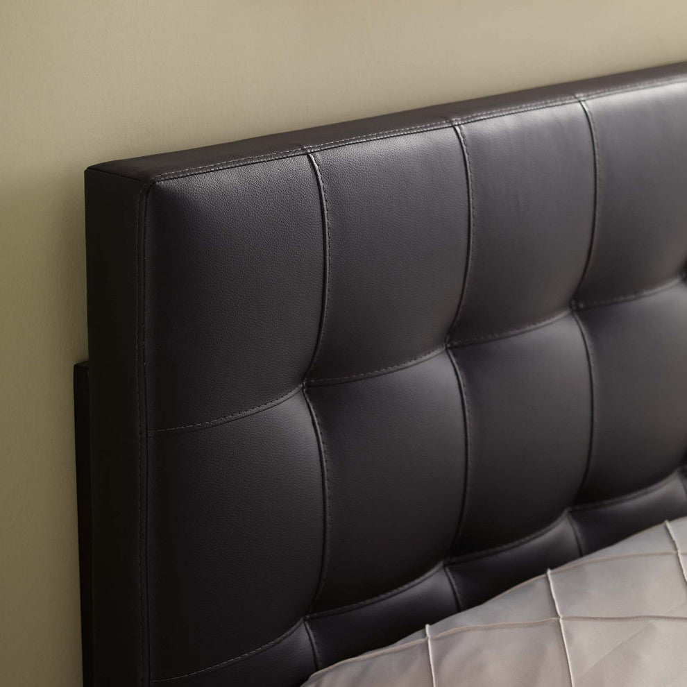Modway Bedroom Lily Twin Vinyl Headboard, Brown