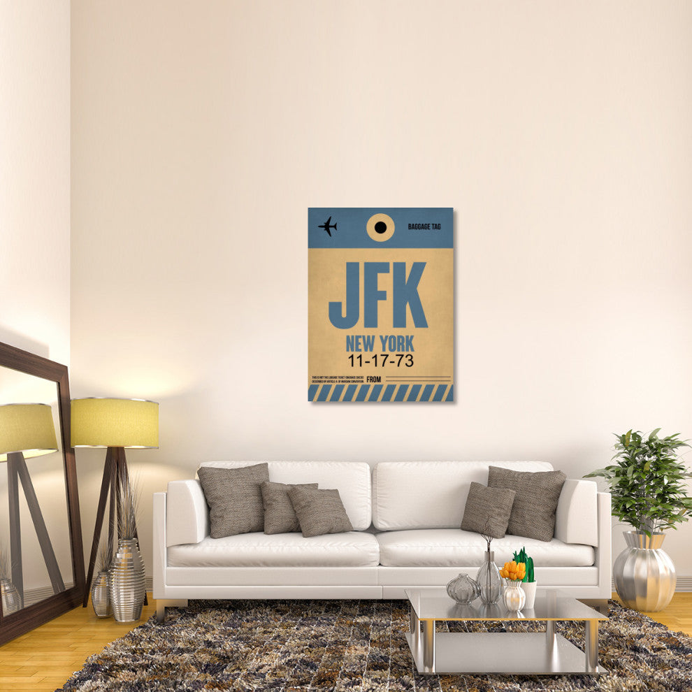 "JFK New York Luggage Tag 2" Fine Art Print