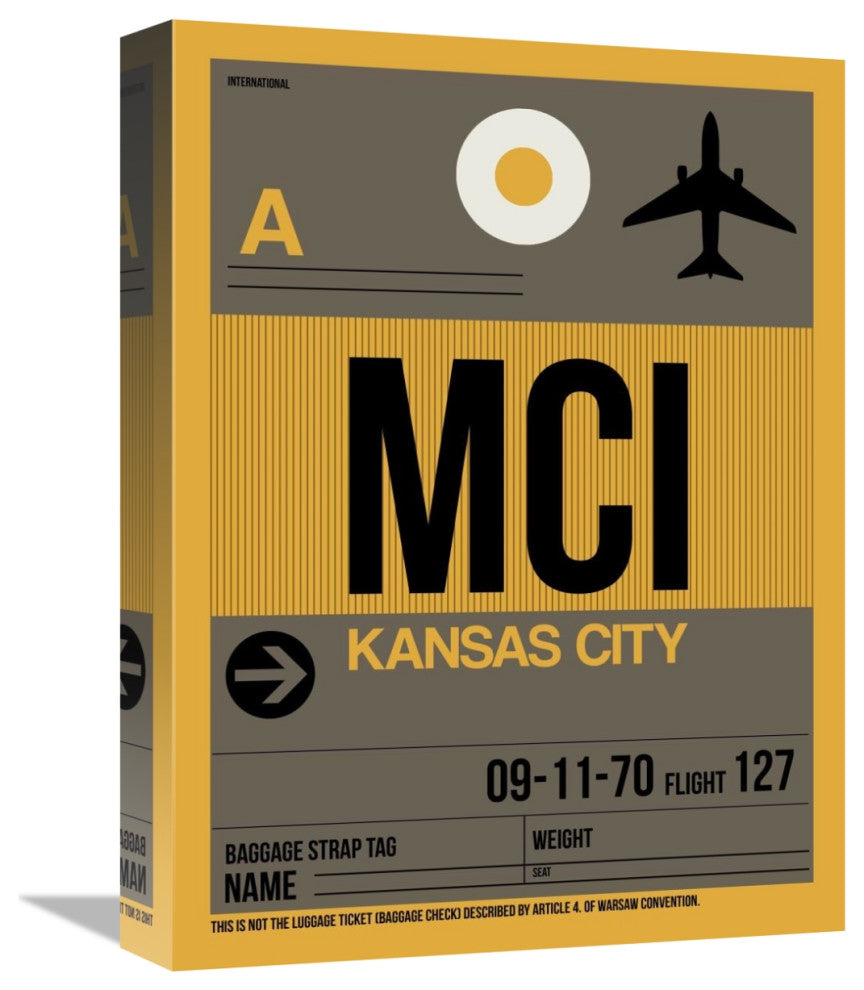 "MCI Kansas City Luggage Tag 1" Fine Art Print