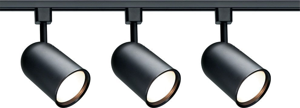 Nuvo Track Lighting 3-Light Incandescent Track Light Fixture, Black
