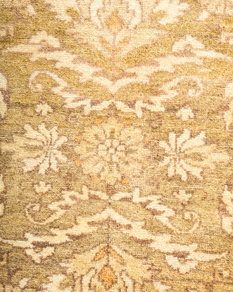 Ruby, One-of-a-Kind Hand-Knotted Area Rug, Green, 6'1"x9'0"