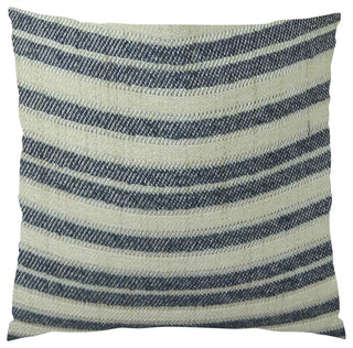 Plutus Stone Manor Indigo Handmade Throw Pillow, (Double sided  22" x 22")