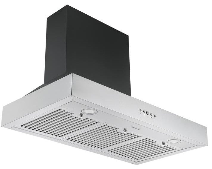 36 in. 600 CFM Pyramid Range Hood in Black and Stainless Steel