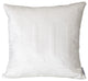 Quilted Velvet White Square Throw Pillow
