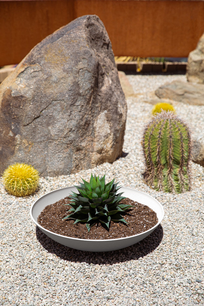 Lane Round Planter Bowl, White, 24'', 1 Pack