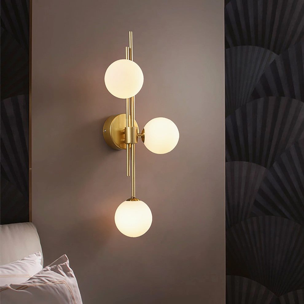 Mieres | Luxury Minimalist Glass LED Wall Lamp, White, Right