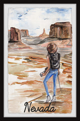 "Enjoy Nevada" Framed Painting Print, 8x12