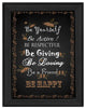 "Be Yourself" By Trendy Decor4U, Printed Wall Art, Ready To Hang, Black Frame