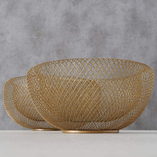 2 Piece Iconic Wire Mesh Fruit Bowls