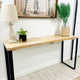 Barn Walls Bedroom Console Table Accent Table, Handcrafted, Boho Whitewash, 58" Length
