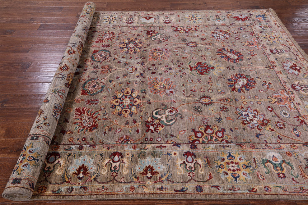 6' 8" X 9' 9" Persian Tabriz Handmade Wool Rug Q7687