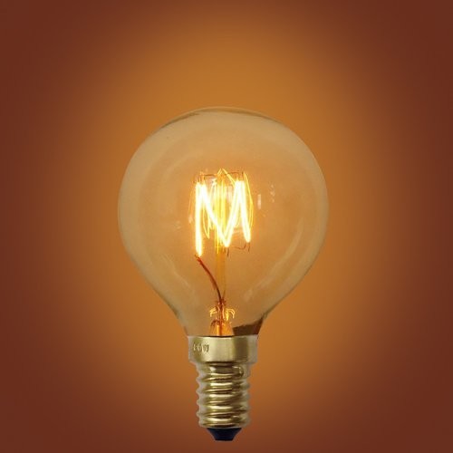 Small Squirrel Cage 40 Watt Edison Bulb, E12 Base, Set of 3