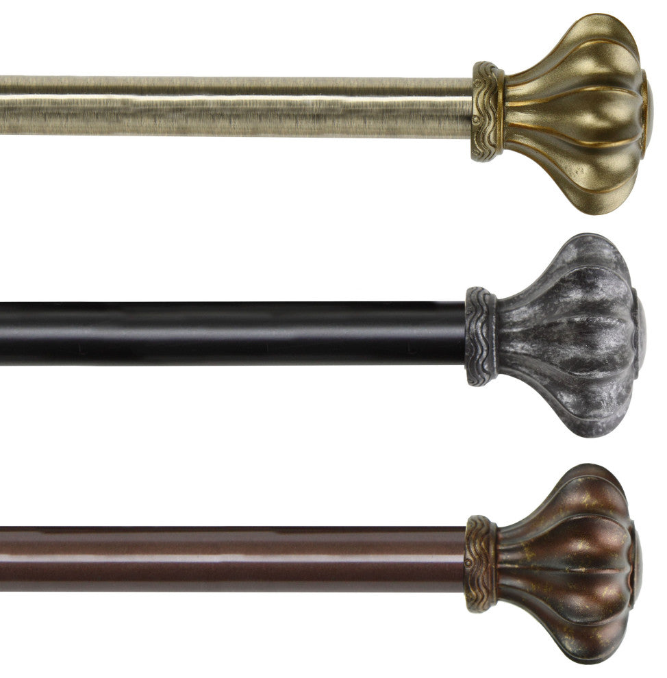Maurice 13/16 inch dia. Curtain Rod, Cocoa, 28"-48"