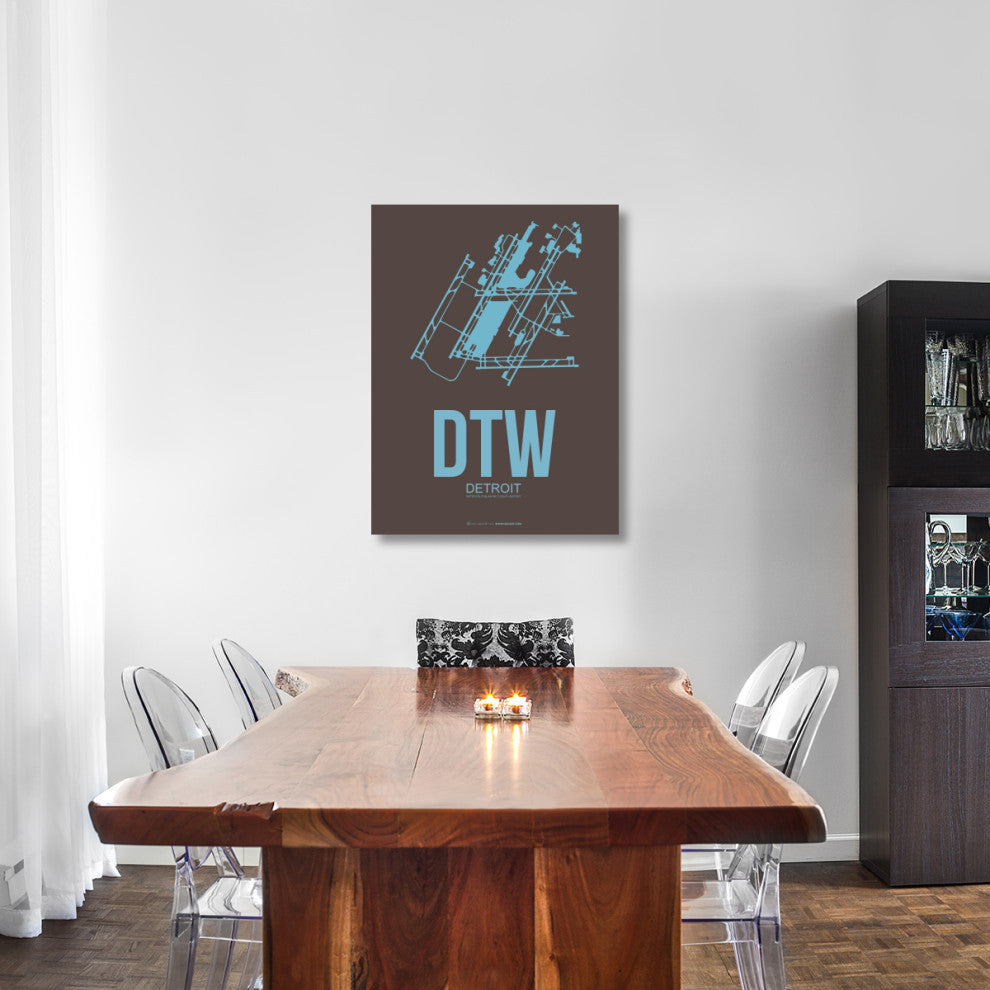 "DTW Detroit Poster 1" Fine Art Print