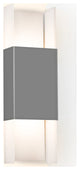 Ansa Outdoor LED Sconce, Matte Gray, Warm White