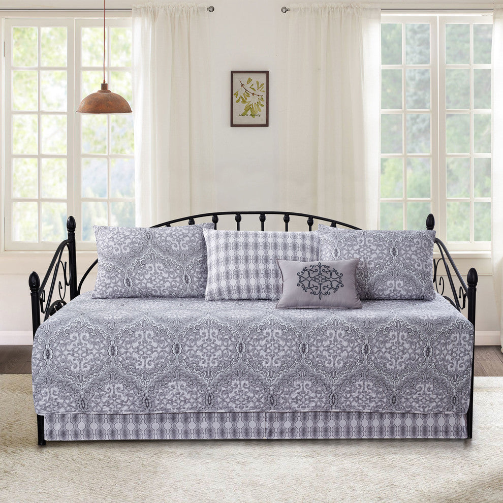 Melody Mdln 6 Piece Quilted Daybed Set, Lavender, Daybed (75"x39")