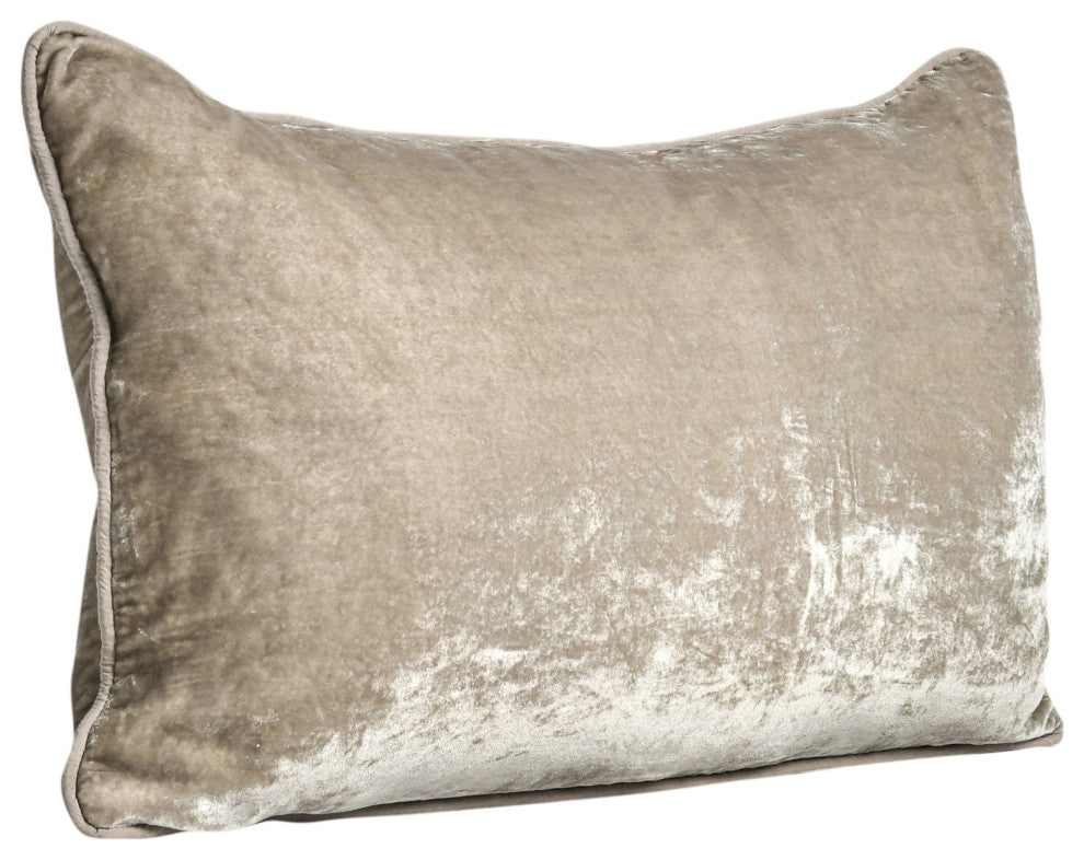 Lexington Viscose Silk Blend Throw Pillow by Kosas Home, Natural, 14x26