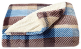 LHC Poly Fleece Sherpa Throw Blanket, Horizon
