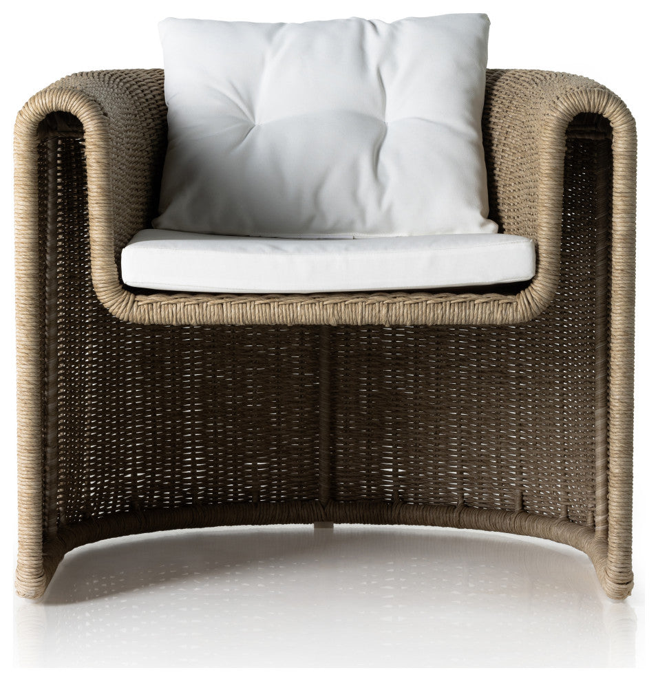 Tucson Woven Outdoor Chair-Vintage White