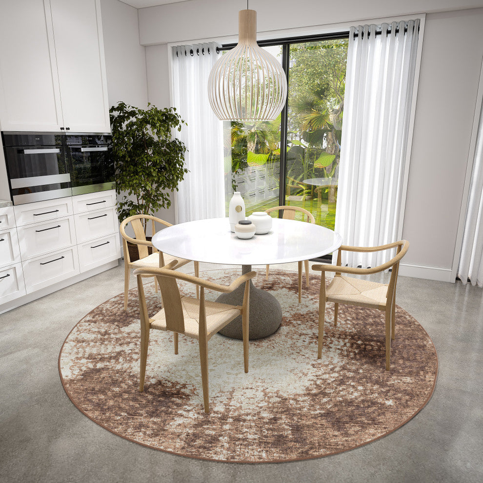 Dalyn Winslow WL1 Chocolate 4'x4' Round Rug