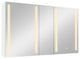 50" Aluminum Surface Mount Medicine Cabinet with Three Doors and Mirror