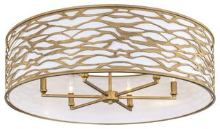 Kato 6-Lt Convertible Semi-Flush/Pendant - Havana Gold