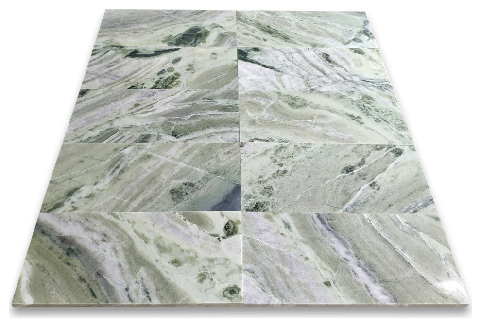 Sagano Vibrant Green Marble 6x12 Subway Tile Honed, 100 sq.ft.