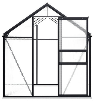 vidaXL Greenhouse Patio Outdoor Grow House with Base Frame Anthracite Aluminum