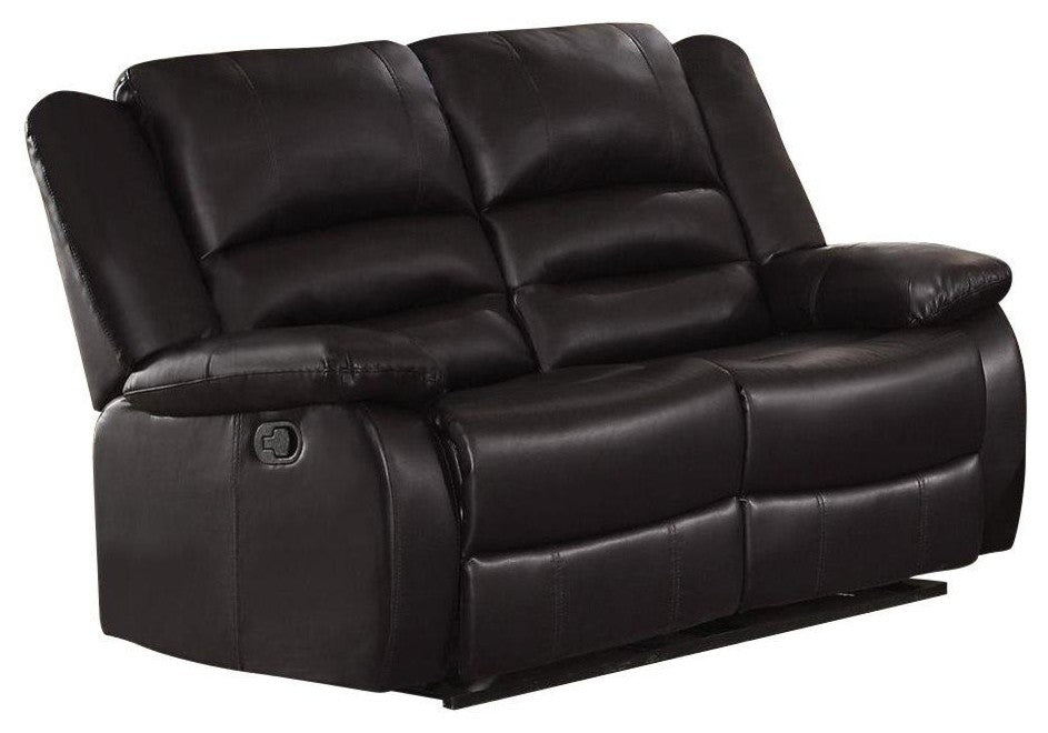 Jacoy Double Reclining Love Seat, Brown Leather