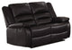 Jacoy Double Reclining Love Seat, Brown Leather