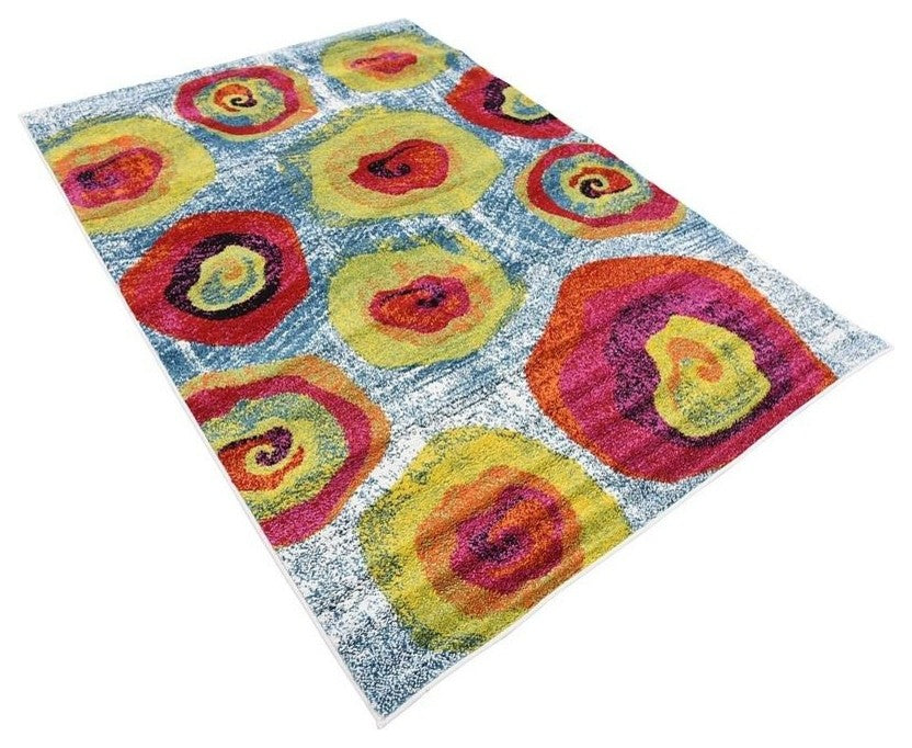 Unique Loom Blue Lyon Sydney 4' 0 x 6' 0 Area Rug
