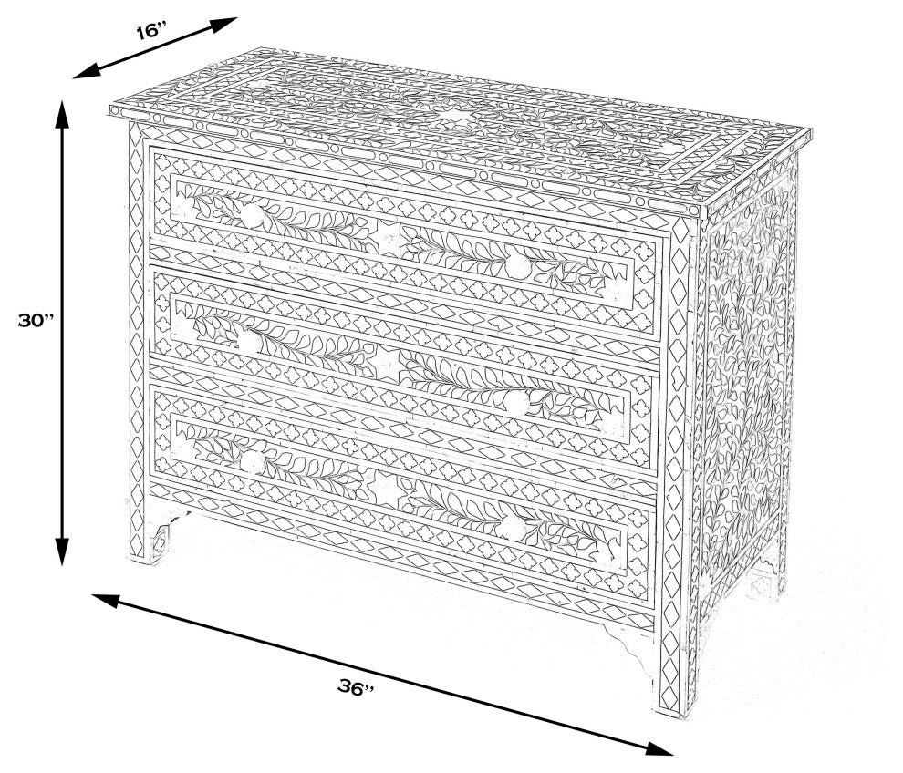 Victoria Mother Of Pearl Drawer Chest
