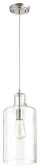 Quorum 8141-65 One Light Pendant, Satin Nickel Finish