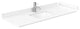 Beckett 54" Dark Gray Single Vanity, White Cultured Marble Top
