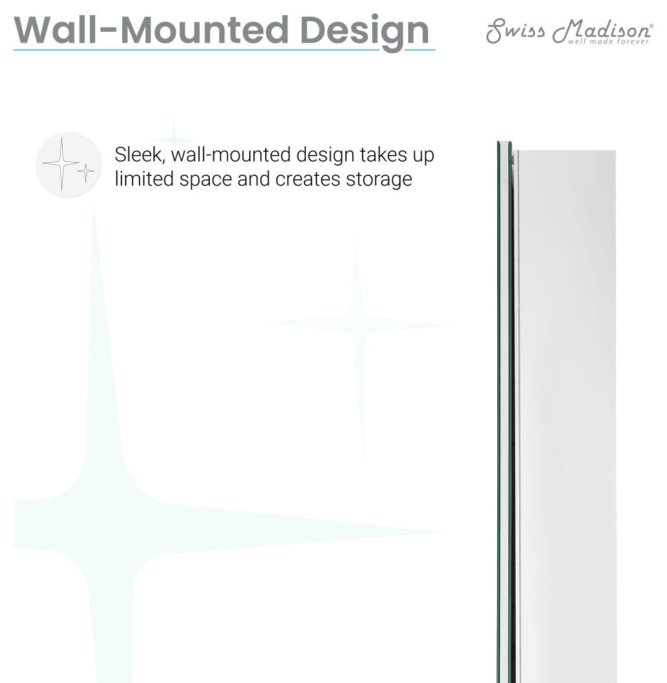 Cache 20"x30"Mirrored Aluminum Medicine Cabinet