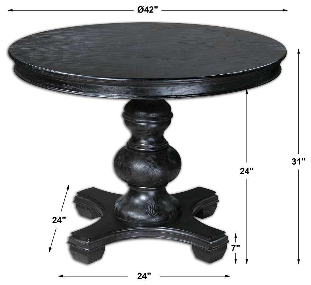 Uttermost Brynmore Wood Grain Round Table - 24310