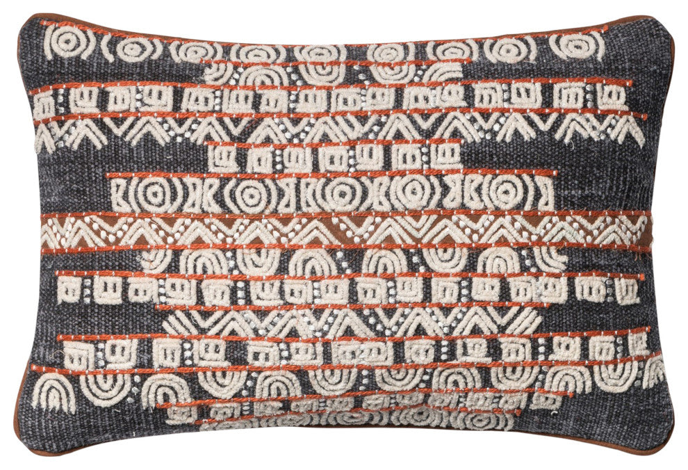 Aztec Pillow, Down Insert, 13"x21"