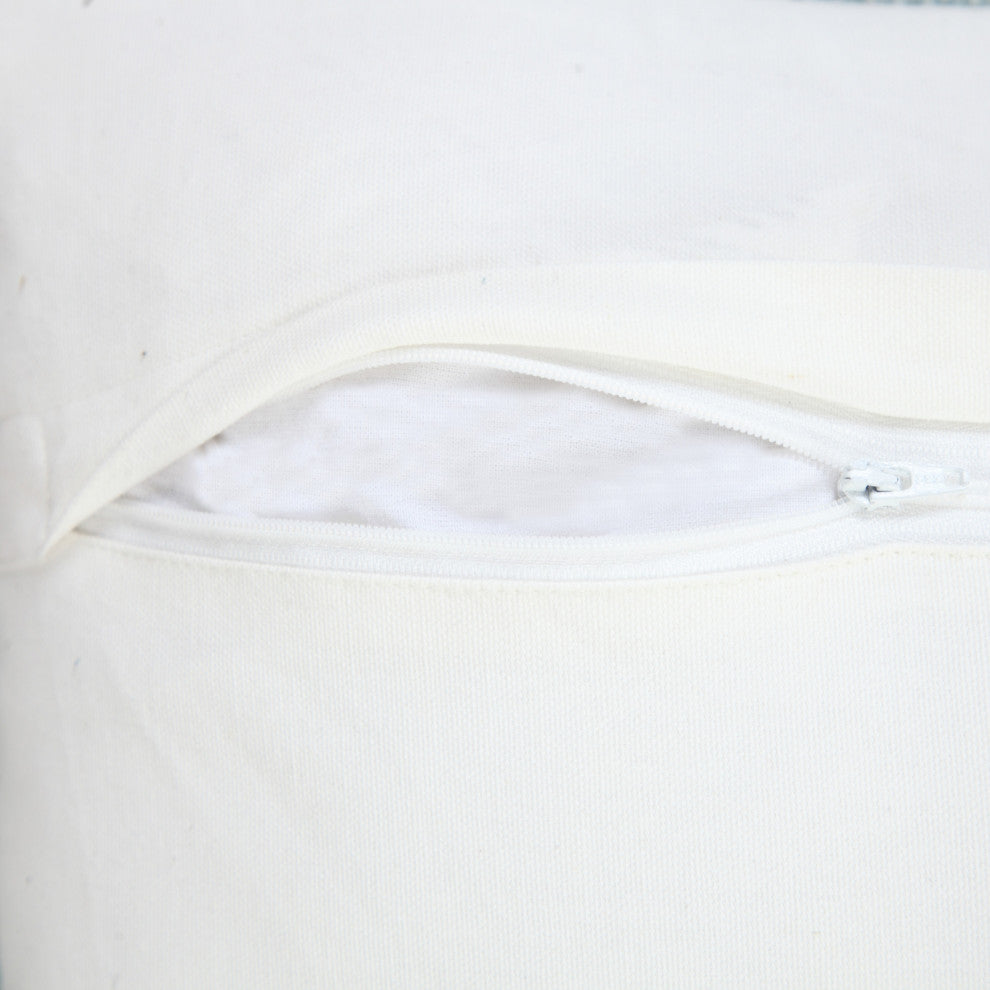Ox Bay Blue Solid Organic Cotton Pillow Cover, 14"x36"