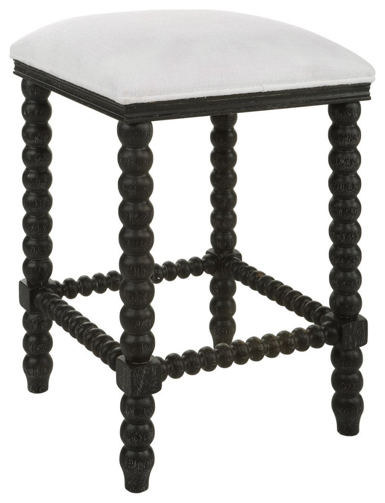 Uttermost Pryce Backless Counter Stool 23684, Black